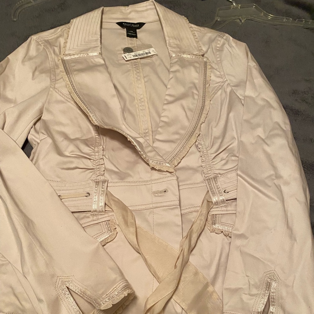 White House Black Market Cream Jacket